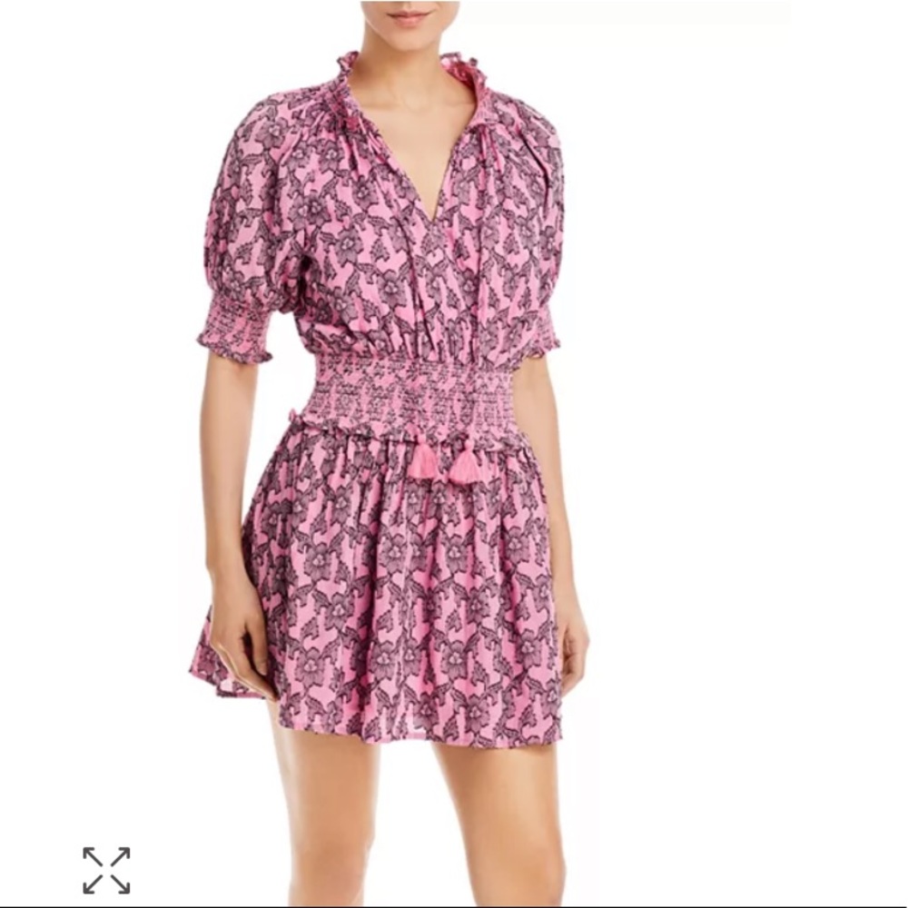 Roberta Roller Rabbit Pink and Black Printed Mini Dress
